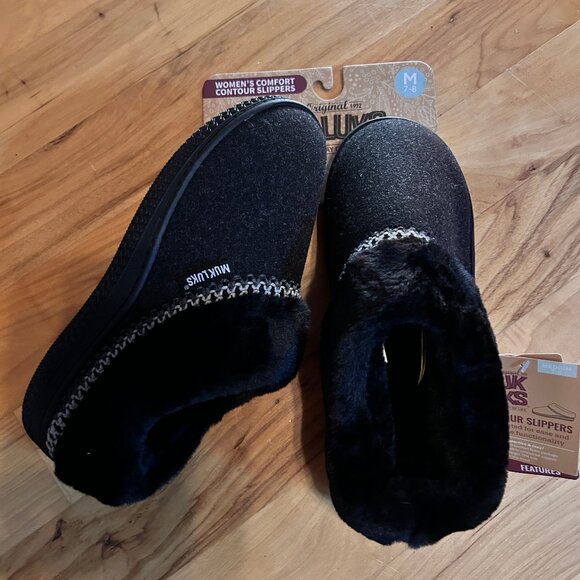Muk Luks Black and Gray Women's Slippers Size 7/8/ Medium - Picture 3 of 6